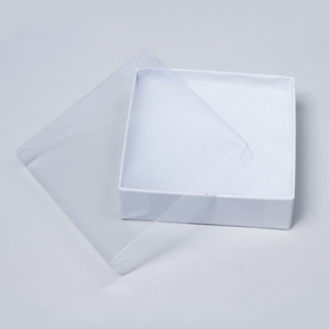 Clear Top Lid White Lid and Base Box Jewelry Necklaces Packaging Gift Paper Boxes with Clear Window Front