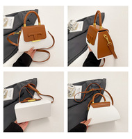 Tas Selempang Wanita Motif Permen Trendy Desain T dengan Pegangan Atas, Tas Mini Bertekstur, Tali Selempang, Lapisan Poliester, Tahan Air