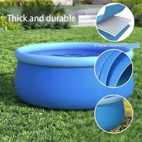 Aufblasbarer Outdoor-Swimmingpool für Erwachsene und Kinder, Runder und Verstärkter PVC-Swimmingpool zum Spielen im Wasser