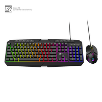 Mouse Gaming dan Keyboard ergonomis, Mouse Gaming komputer berkabel 114 tombol dengan lampu latar keren untuk PC Gamer