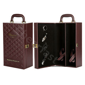 Die exquisite Luxus-Wein kiste aus PU-Leder mit luxuriösem Zubehör und doppelter Wein kiste mit Zubehör - Product Image 4