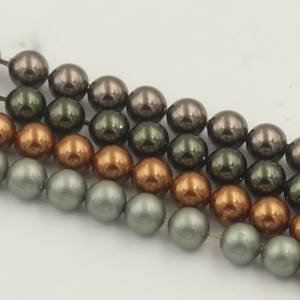 Venta al por mayor 5810 Cadena de perlas de imitación de forma redonda con agujero para las mujeres de moda collar pulseras suministros de joyería - Product Image 1