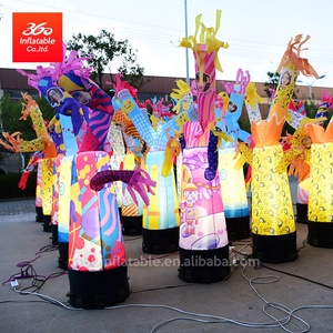 Ballerino gonfiabile pubblicitario dell'aria con il ballerino variopinto gonfiabile alto del cielo dell'aria del ventilatore 2m della luce principale <span class=keywords><strong>da</strong></span> vendere - Product Image 6