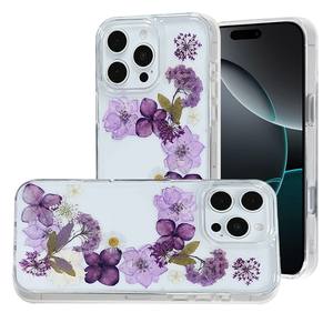 Funda de Teléfono con Flores Secas Naturales en Resina Hecha a Mano para iPhone 12 13 14 15 16 17 Series - Product Image 4