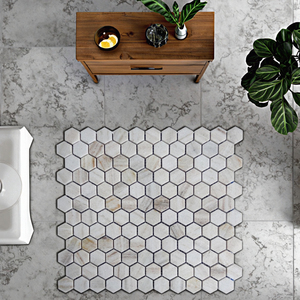 Azulejo de mosaico de porcelana blanca hexagonal, aspecto mate, <span class=keywords><strong>1x1</strong></span> pulgada - Product Image 6