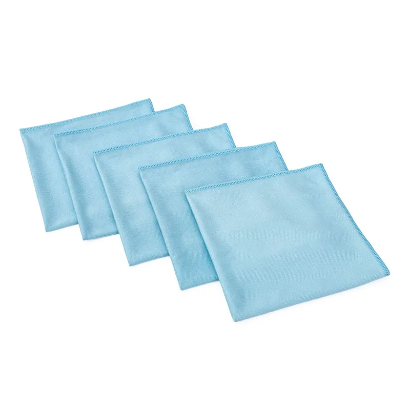 Microfiber Blauw Absorberende Glasvezel Huishoudelijke Schoonmaakdoekje