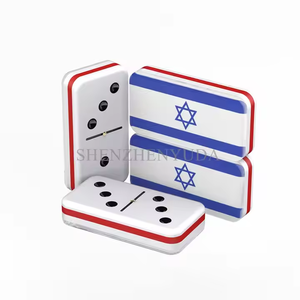 Haut de gamme 4 couches ensemble de 28 acrylique Irak <span class=keywords><strong>drapeau</strong></span> dessiner des <span class=keywords><strong>dominos</strong></span> jeu bloc <span class=keywords><strong>drapeau</strong></span> vif D6 <span class=keywords><strong>dominos</strong></span> avec Spinner - Product Image 3