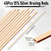 Bâtonnets de soudure argentés personnalisés 1.3*3.2*250mm 2%/5%/15% – Fil de soudure plat en cuivre phosphoreux