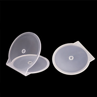 WEISHENG Boîte de rangement transparente pour DVD en vrac, étui à clapet pour CD/DVD, boîte de rangement pour disques ronds de 8 cm et 12 cm, étui à clapet en plastique pour CD à disque unique