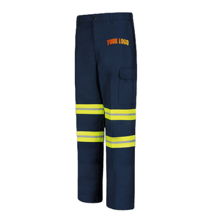 Men's ANSI Class 1 Safety Trousers with LED Flash Reflective Knitted Fabric Multi Color Workwear Jogging Pants - Product Image 1