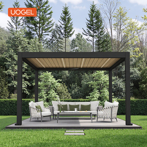 वाटरप्रूफ पेर्गोला लाउवर गैज़बो आउटडोर छत पेगोला एल्यूमीनियम मोटर चालित बायोक्लिमिटिक पेर्गोलस उद्यान गज़ेबो - Product Image 1