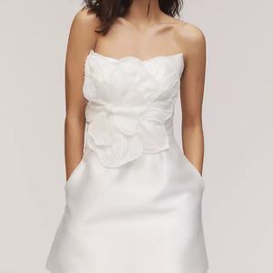 Vestido Maxi Casual de Verano con Bordado Calado, Encaje y Pliegues, con Cintura Natural - Product Image 1