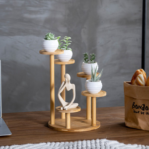 <span class=keywords><strong>ชั้น</strong></span><span class=keywords><strong>วาง</strong></span>ดอกไม้ทรงกลมหลายชั้นทำจากไม้ไผ่ สำหรับตกแต่งห้องนั่งเล่นและโต๊ะทำงาน ใช้ภายในอาคาร ขายส่ง - Product Image 4