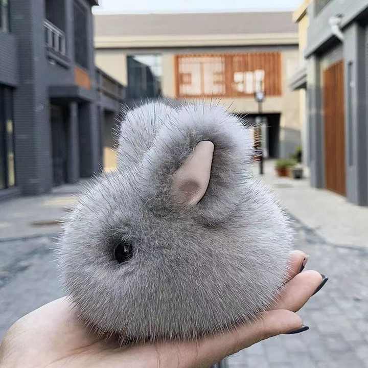 Plushie Rabbit Keychain Mini Bag Charms Pendant Cute Dead Bunny Rabbit ...