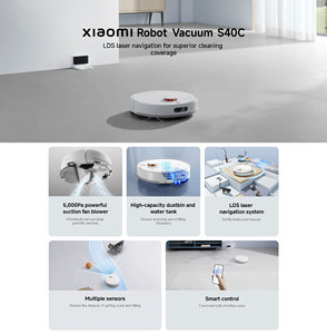 Robot Aspirador Xiaomi S40C para Hoteles con Función Húmeda, Instalación Automática, Fuente de Alimentación Eléctrica y Filtro de Agua, Enchufe de EE. UU. - Product Image 2