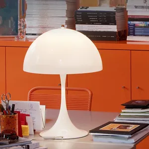 현대 크리 에이 티브 버섯 테이블 램프 화이트 데스크 램프 조명기구 거실 연구 침실 침대 옆 테이블 조명 홈 장식 비품
