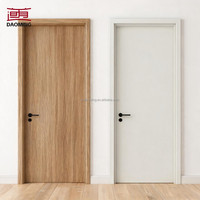 Portes WPC modernes pour hôtels, appartements et maisons, vente en gros d'usine, portes à panneau plat étanches