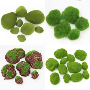 Mur végétal artificiel en mousse plastique Jade <span class=keywords><strong>Horizon</strong></span>, design en pierre et herbe, aspect naturel, respectueux de l'environnement, pour intérieur/extérieur - Product Image 1