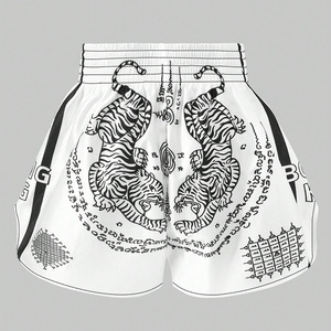 Pantalones Cortos Deportivos de Gimnasio para Hombre, con Estampado de Dragón, Cintura Elástica y Parches, de la Marca Rainbow Spray Premium Streetwear - Product Image 2