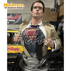 Busto <span class=keywords><strong>de</strong></span> Resina Personalizado <span class=keywords><strong>de</strong></span> Superman a Tamaño Real, Escultura <span class=keywords><strong>de</strong></span> Figura <span class=keywords><strong>de</strong></span> Superhéroe para Decoración del Hogar - Product Image 2