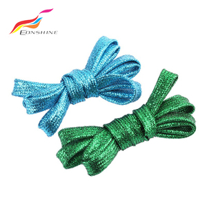 Fashion Shinny Pink <strong>Flat</strong> <strong>Shoe</strong> Lace <strong>Glitter</strong> Shoelace for Women <strong>Shoes</strong> - Product Image 6
