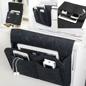 Convenient <b>Bed</b> <b>Sofa</b> Bedside Storage Organizer Hanging Desk Felt Pocket for Magazine Remotes Phone - Product Image 3