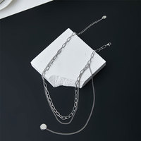 Collar de Moda en Capas de Acero Inoxidable 316L Personalizado y Moderno para Mujer, Venta al Por Mayor