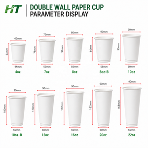 Gobelets en papier biodégradables à double paroi pour café chaud, écologiques, sans BPA, pour emporter, avec couvercle, en kraft ondulé, pour le thé, pour les compagnies aériennes - Product Image 4