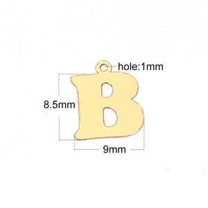 Colgante de letras con personalidad para mujer, abalorio de oro, enviado para Amiga, beadsnice ID, 39897, 39898, 39899, 39900, 39901 - Product Image 2