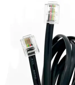 Cable de línea de teléfono fijo, accesorio negro de 30M de largo, gran oferta