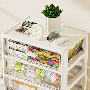 <b>Drawer</b> Style Desktop Storage Box Transparent Multi Layer Shelf Large Capacity Cosmetic Jewelry Organizer Standing Type Rectangle - Product Image 1