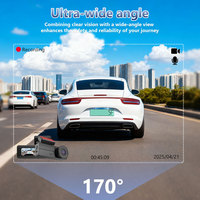 Caméra de voiture 4K+1080P avec WIFI, caméra embarquée, application, enregistrement en boucle et caméra de recul de 1,47 pouce pour divers types de véhicules