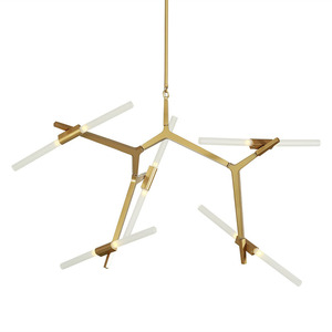 Thiết Kế Cuộn <span class=keywords><strong>Hill</strong></span> Mặt Dây Chuyền Đèn Bắc Âu Hiện Đại Nhỏ Gọn LED Sáng Tạo Xương Cá Chi Nhánh Đèn Chùm - Product Image 1