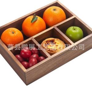 Wooden Coffee Bag Organizer <b>Rectangle</b> Solid Wood Storage Box For Desktop Use - Product Image 5