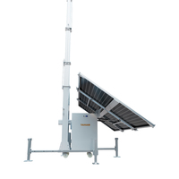 Remorque de surveillance solaire mobile standard américaine avec mât de 9 m et caméra CCTV sans fil pour la surveillance et la sécurité des sites distants