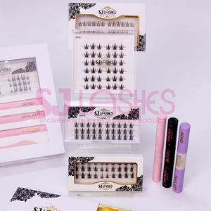 Cils en grappe style anime <span class=keywords><strong>manga</strong></span> à l'aspect naturel, faits à la main, en PBT, avec bande ultra-fine, effet œil de chat, réutilisables, boîte personnalisée - Product Image 6