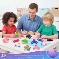 Spinner de Burbujas para Dedos, Juguete Giratorio para Aliviar el Estrés, Juguete Sensorial Giratorio de Colores para Todas las Edades