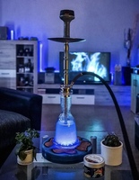 Hoge Kwaliteit Duitse Shisha Waterpijp Rvs Mig Shisha Waterpijpen Met Helder Glas Shesha Fles Tabak Set Roken