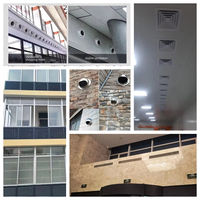Diffuseur d'air en plastique ABS, buse à jet sphérique réglable, design moderne, mural, pour entrepôt, extérieur, centre commercial