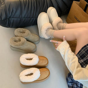 Nouvelles bottes Uggs 2026 pour <span class=keywords><strong>femme</strong></span>, <span class=keywords><strong>style</strong></span> automne-hiver, à semelle épaisse, fourrées, pour intérieur et extérieur, bottes de neige - Product Image 4