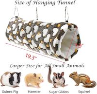 Ensemble de 3 hamacs suspendus pour petits animaux, tunnel et lit, tapis de nid chaud, accessoires de cage pour petauh, furet, cochon d'Inde