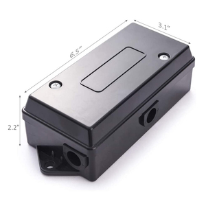 Waterproof <b>Black</b> Plastic+Copper PVC Insulated Electrical Wire Connector 7 Gang <b>Harness</b> Junction Box Model 2GG for - Product Image 5