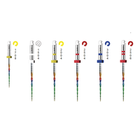 Herramienta dental, limas de color arcoíris, limas rotativas de motor dorado, instrumento dental de activación por calor para dentista