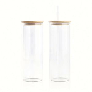 Bouteille en verre transparente de 25 oz pour sublimation, avec couvercle, pour bière et eau - Product Image 4
