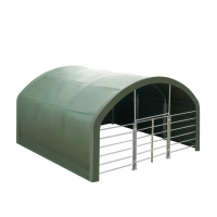 Abri pour bétail moderne en acier galvanisé de 20x20 pieds, résistant et imperméable, pour l'élevage de bovins, de moutons, de chevaux et d'autres animaux à la ferme