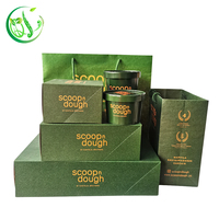 Caja de Cartón para Alimentos Congelados, Biodegradable y Ecológica, con Impresión Personalizada al por Mayor, con Relieve y Laminado Mate para Envasado de Helados