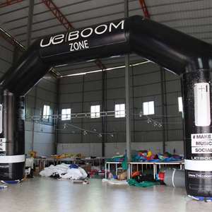 ซุ้มโค้ง BOOM ZONE แบบเป่าลม กันน้ำ ทนทาน ขนาดกว้างกว่า 12 ฟุต สำหรับงานโฆษณากลางแจ้ง พร้อมระบบเติมลมไฟฟ้า - Product Image 1