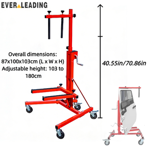 Cric manuel professionnel <span class=keywords><strong>en</strong></span> métal avec roues pour portes de voiture, garage et atelier - Product Image 4