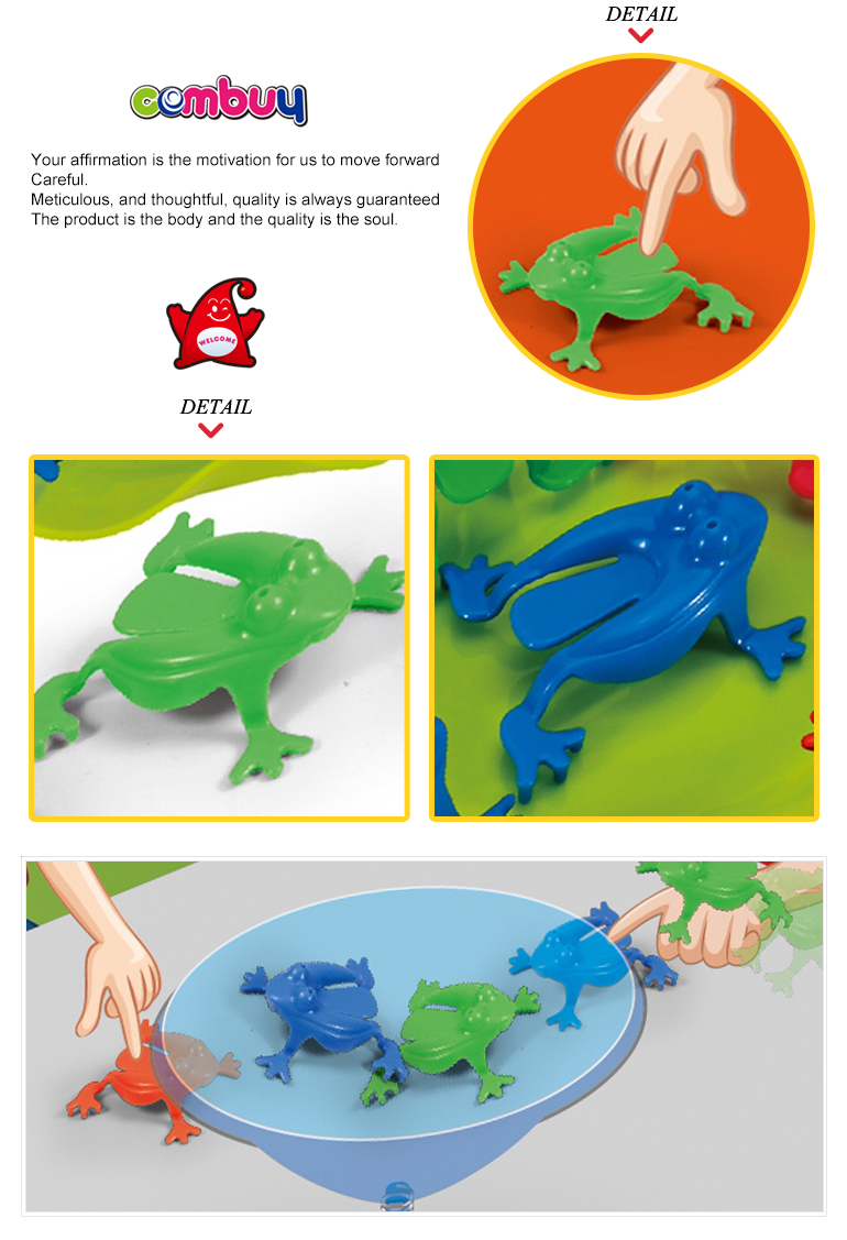 Educational plastic toy ejection jumping frog game for kids