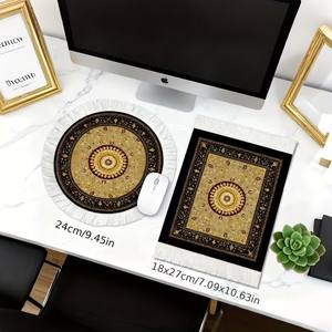 <span class=keywords><strong>Tapis</strong></span> de <span class=keywords><strong>souris</strong></span> XHY écologique vintage bohème, lot de 2, tissu tissé, style jeu, <span class=keywords><strong>tapis</strong></span> pour décoration de table de bureau - Product Image 2